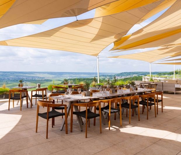 Royal Champagne Hotel rooftop terrace convertible into a meeting/seminar reception area